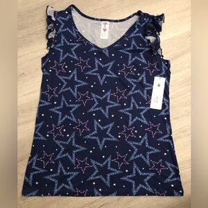 SLEEP & CO NAVY BLUE STAR SOFT PAJAMA TOP MEDIUM BUNDLE SLEEPWEAR